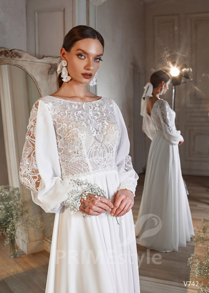 Exkluzívne boho svadobné šaty LS742