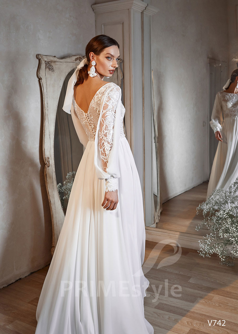 Exkluzívne boho svadobné šaty LS742