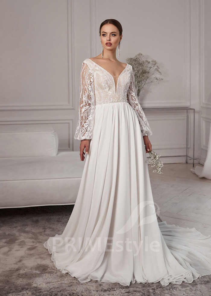 Luxusné čipkované svadobné šaty LS743