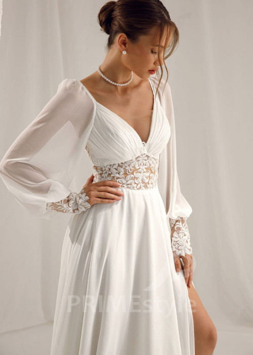 Jednoduché boho svadobné šaty Amelia 2