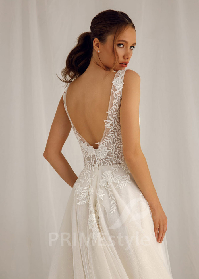 Elegantné čipkované svadobné šaty Aurora