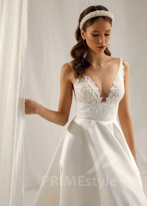 Jednoduché minimalistické svadobné šaty Linda 2