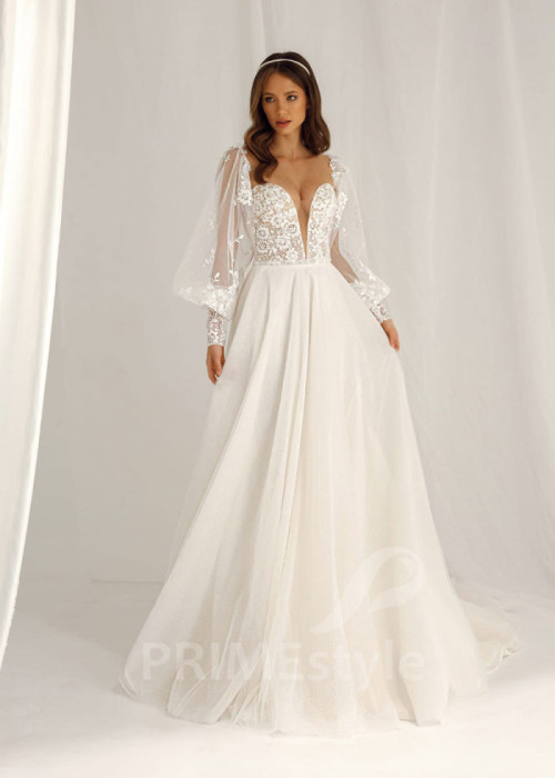 Luxusné čipkované svadobné šaty Megan