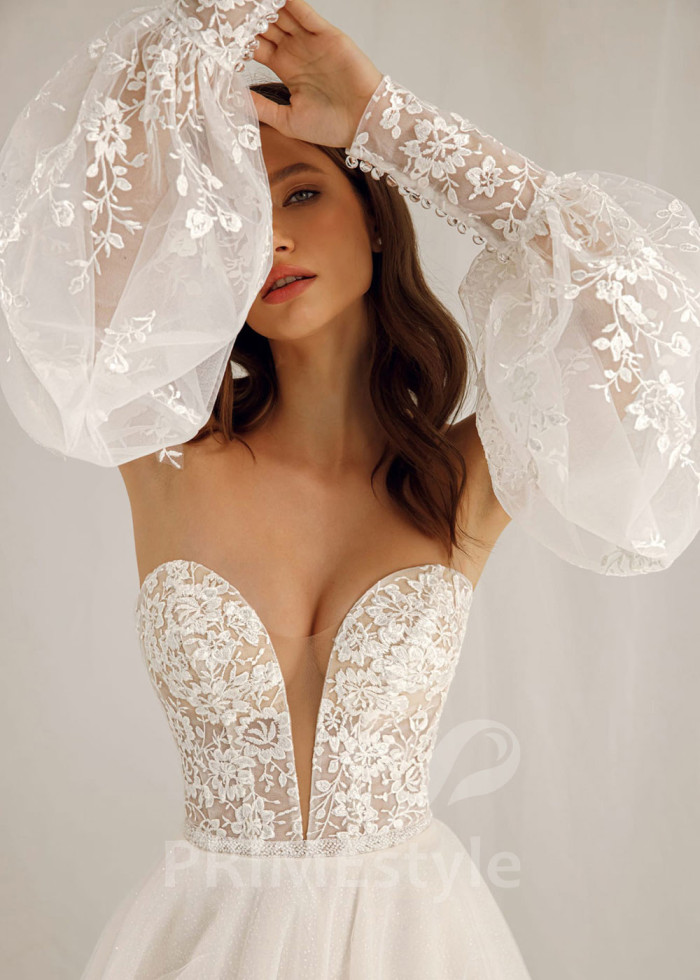 Luxusné čipkované svadobné šaty Megan