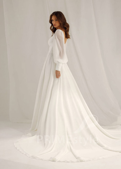 Jednoduché hladké svadobné šaty Michelle 2