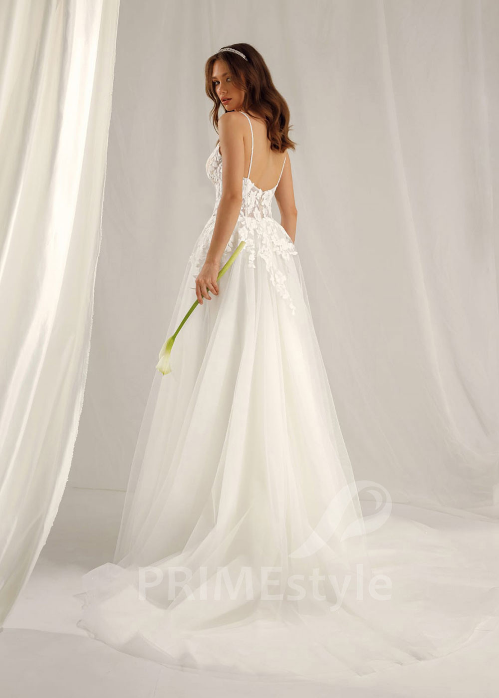 Elegantné kvetované svadobné šaty Milla