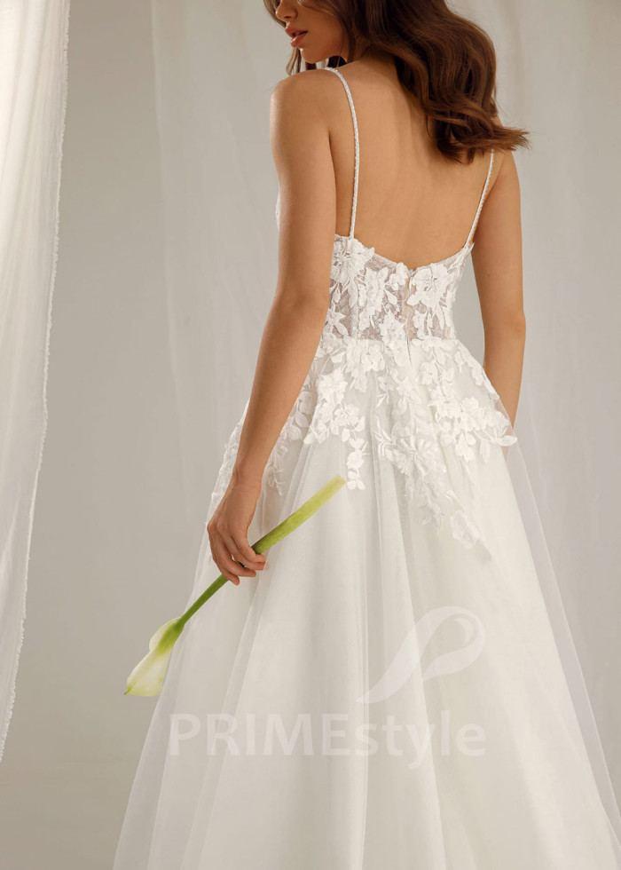 Elegantné kvetované svadobné šaty Milla