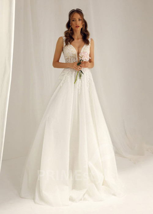 Luxusné čipkované svadobné šaty Mira