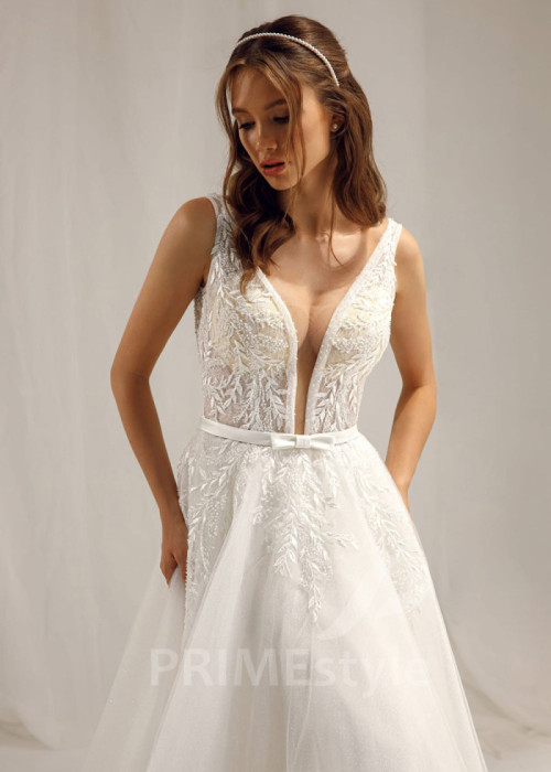 Luxusné čipkované svadobné šaty Mira 2