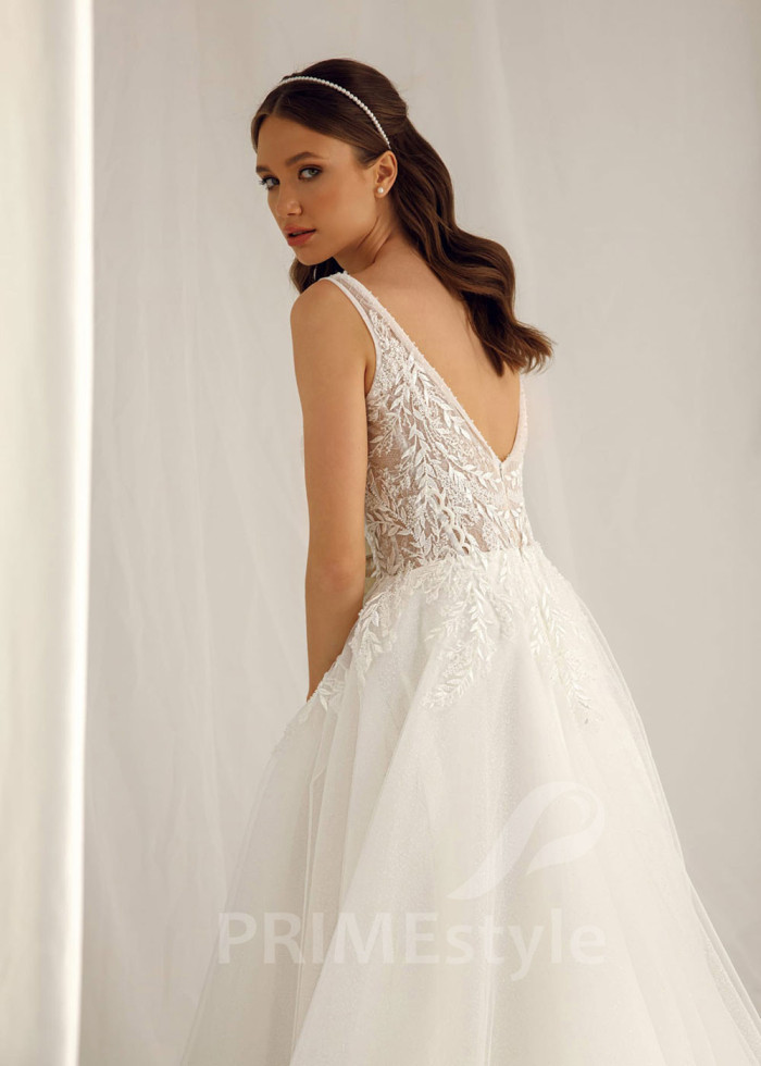 Luxusné čipkované svadobné šaty Mira