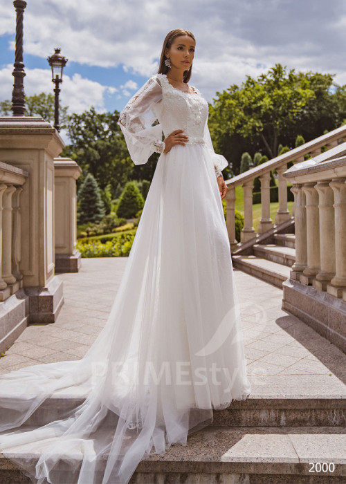 Elegantné úzke svadobné šaty LC2000