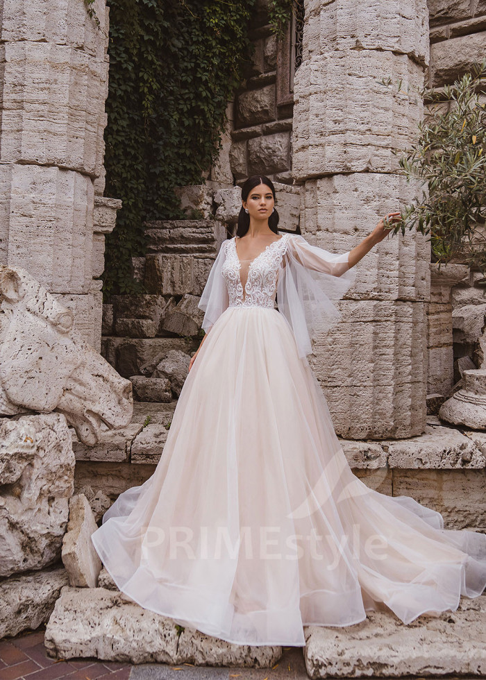 Luxusné čipkované svadobné šaty LC2001