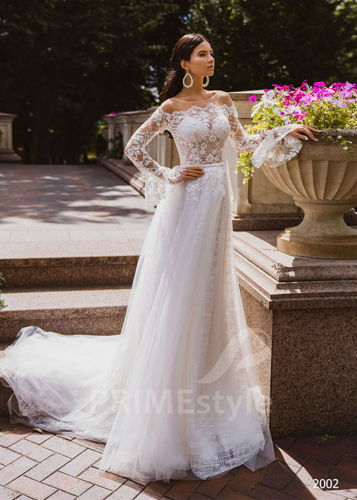 Elegantné čipkované svadobné šaty LC2002