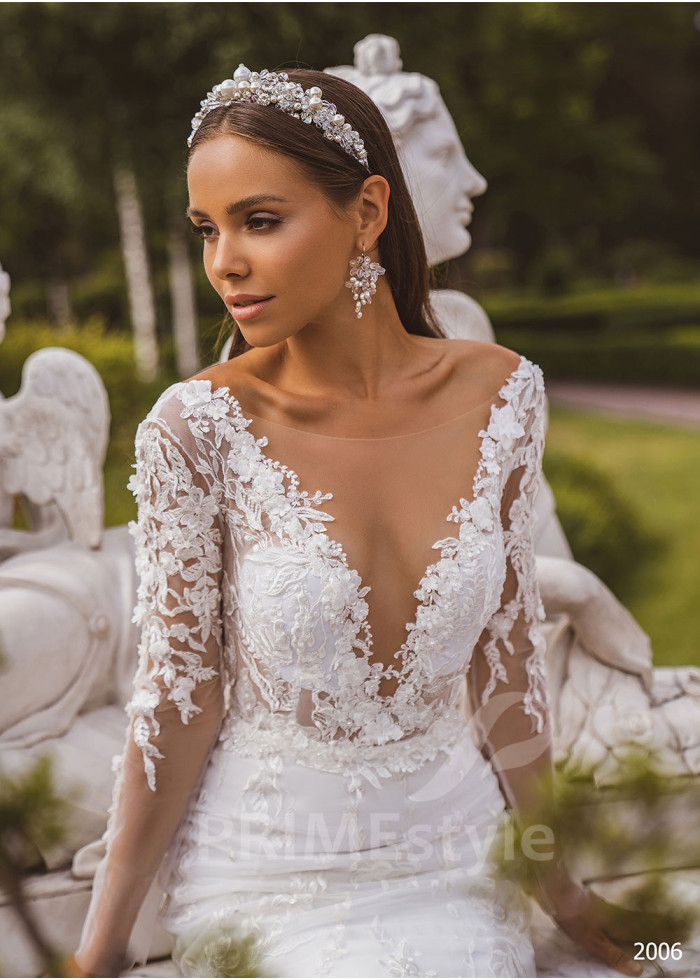 Elegantné celočipkované svadobné šaty LC2006