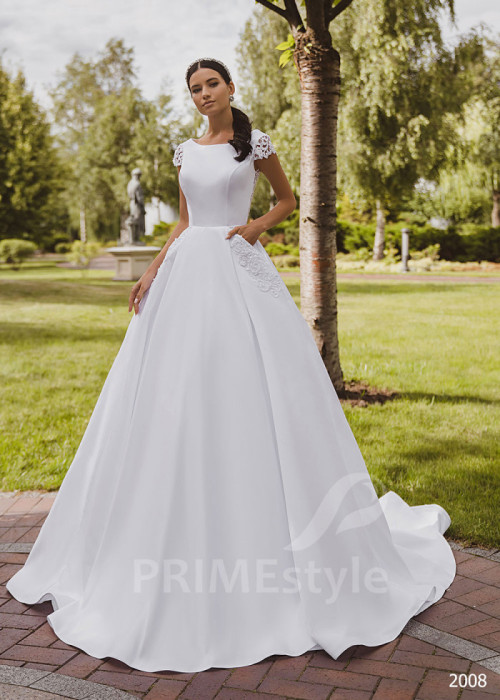 Elegantné minimalistické svadobné šaty LC2008