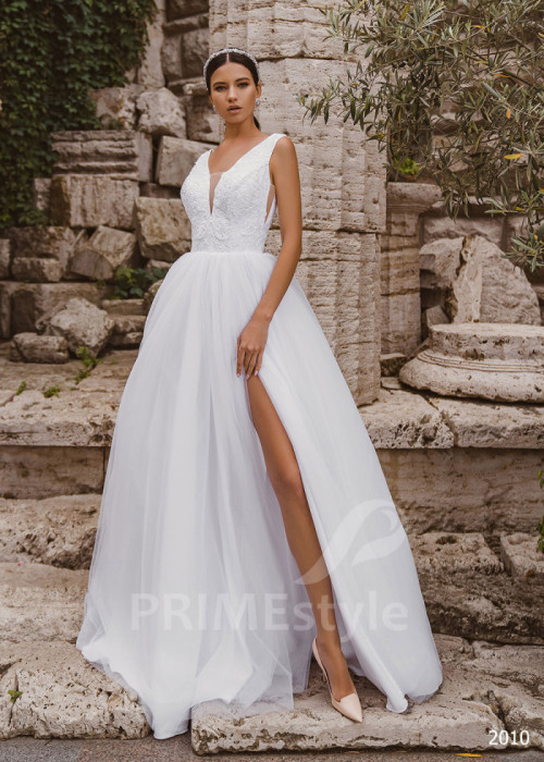 Elegantné čipkované svadobné šaty LC2010