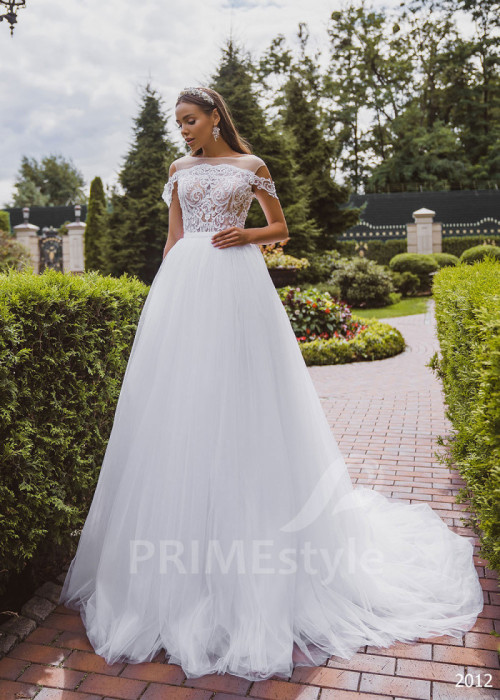 Jednoduché tylové svadobné šaty LC2012