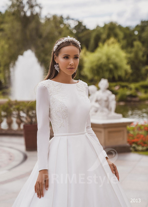 Elegantné minimalistické svadobné šaty LC2013 2