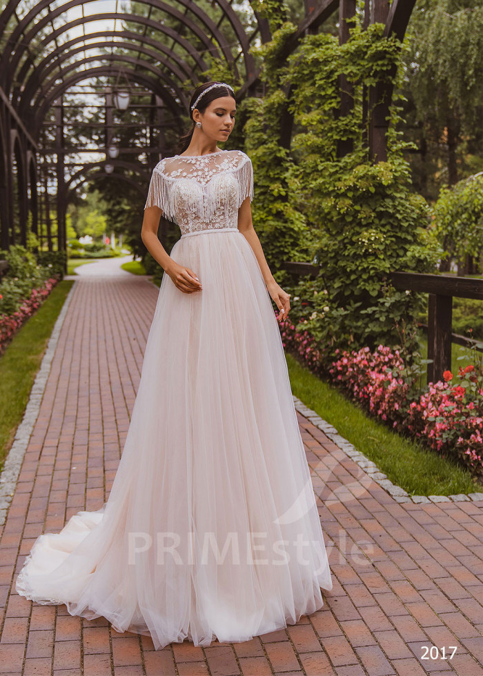 Extravagantné čipkované svadobné šaty LC2017