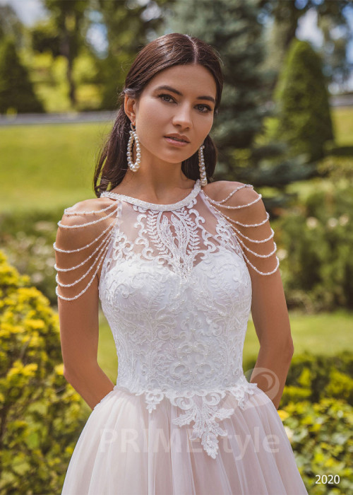 Elegantné čipkované svadobné šaty LC2020 2