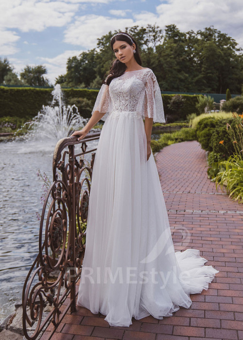 Jednoduché romantické svadobné šaty LC2021 2