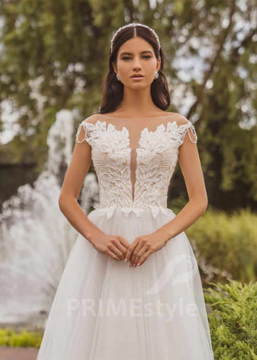 Luxusné čipkované svadobné šaty LC2023 2