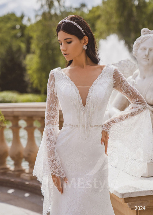 Luxusné celočipkované svadobné šaty LC2024 2
