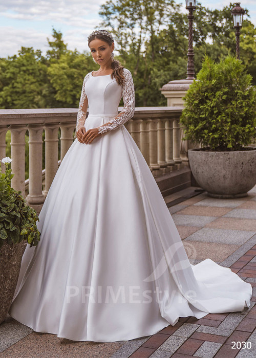 Elegantné minimalistické svadobné šaty LC2030