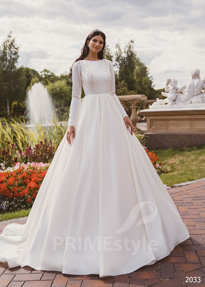 Elegantné minimalistické svadobné šaty LC2033