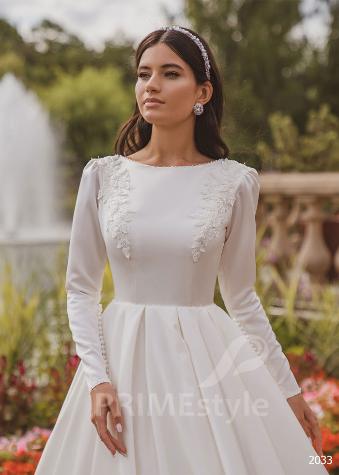 Elegantné minimalistické svadobné šaty LC2033