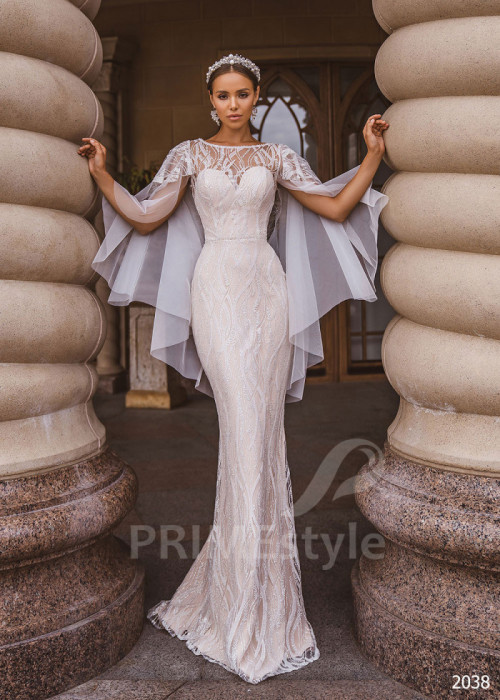 Luxusné celočipkované svadobné šaty LC2038