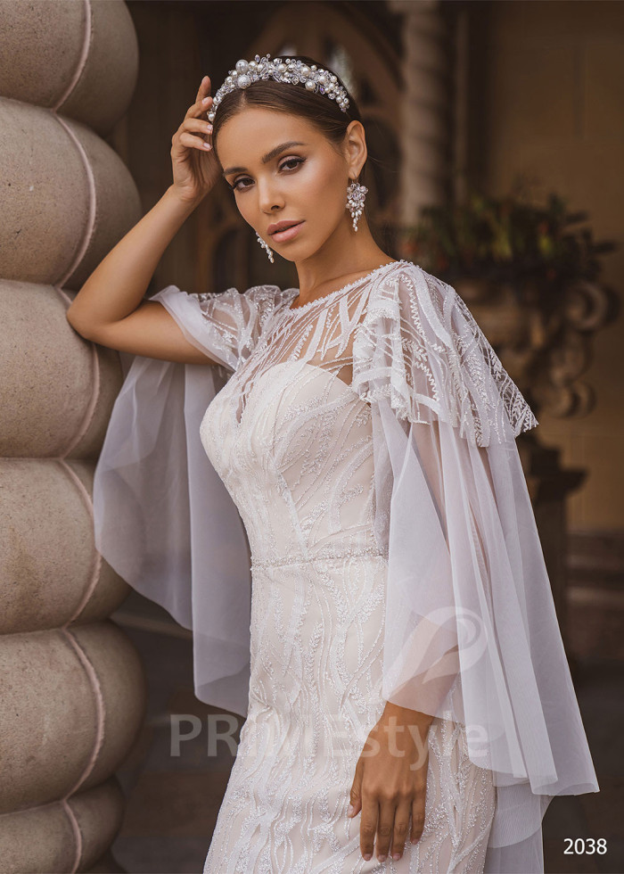 Luxusné celočipkované svadobné šaty LC2038