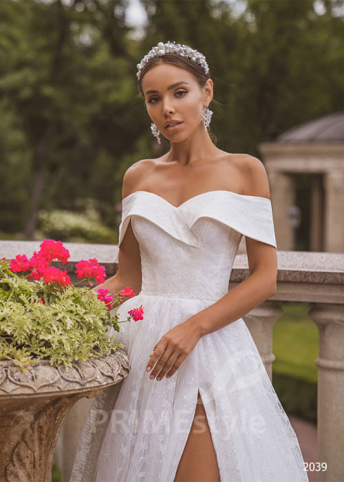Luxusné trblietavé svadobné šaty LC2039 2