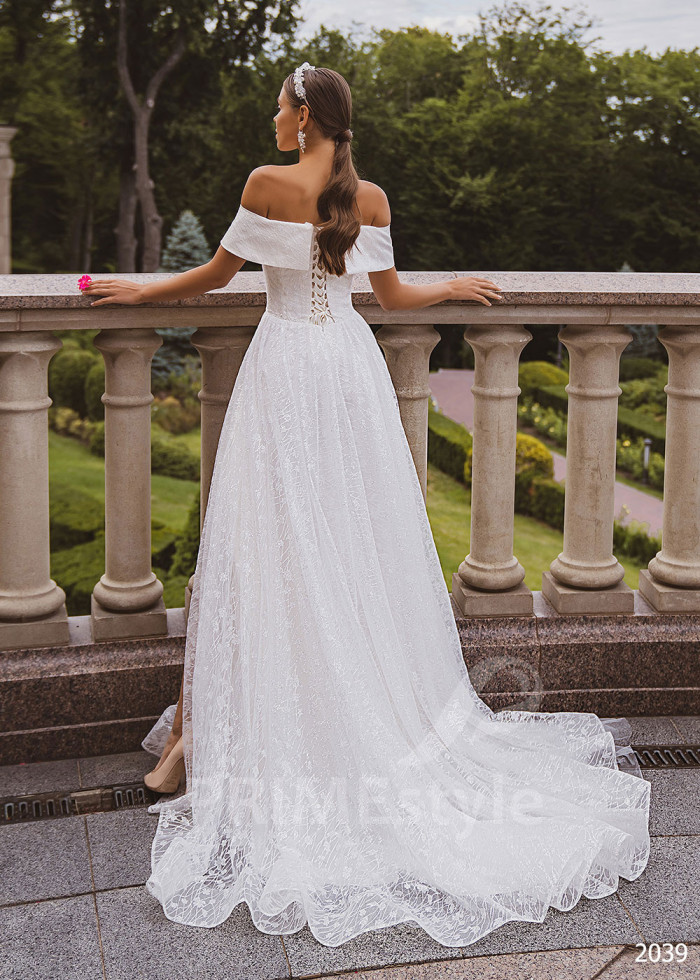 Luxusné trblietavé svadobné šaty LC2039