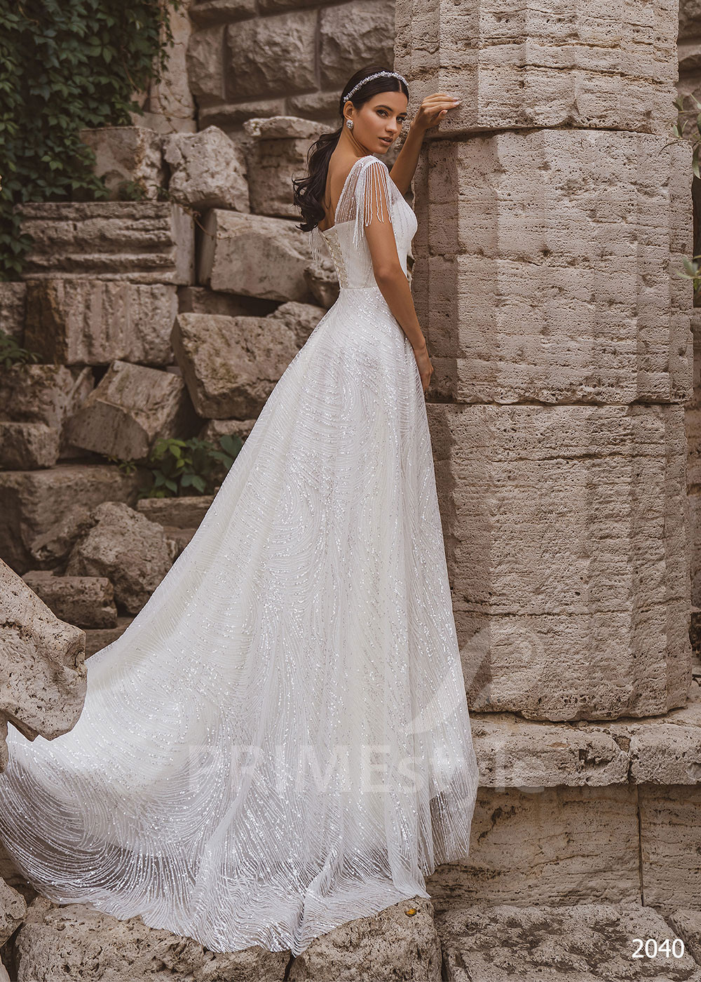 Extravagantné trblietavé svadobné...