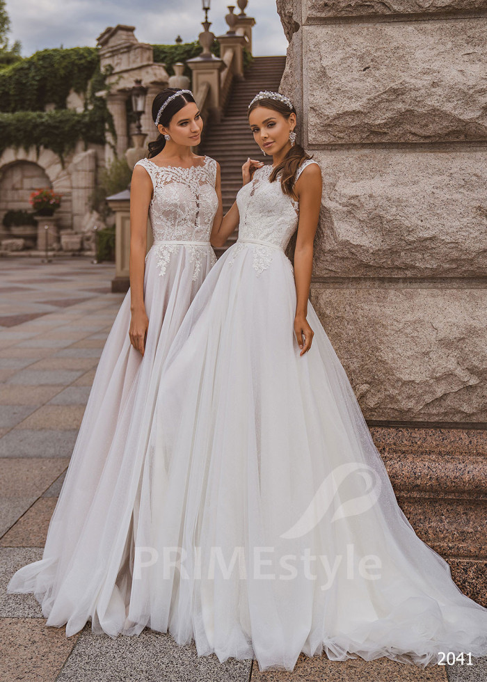 Elegantné tylové svadobné šaty LC2041