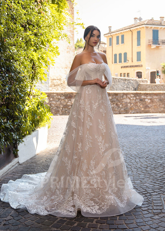 Luxusné celočipkované svadobné šaty LS502