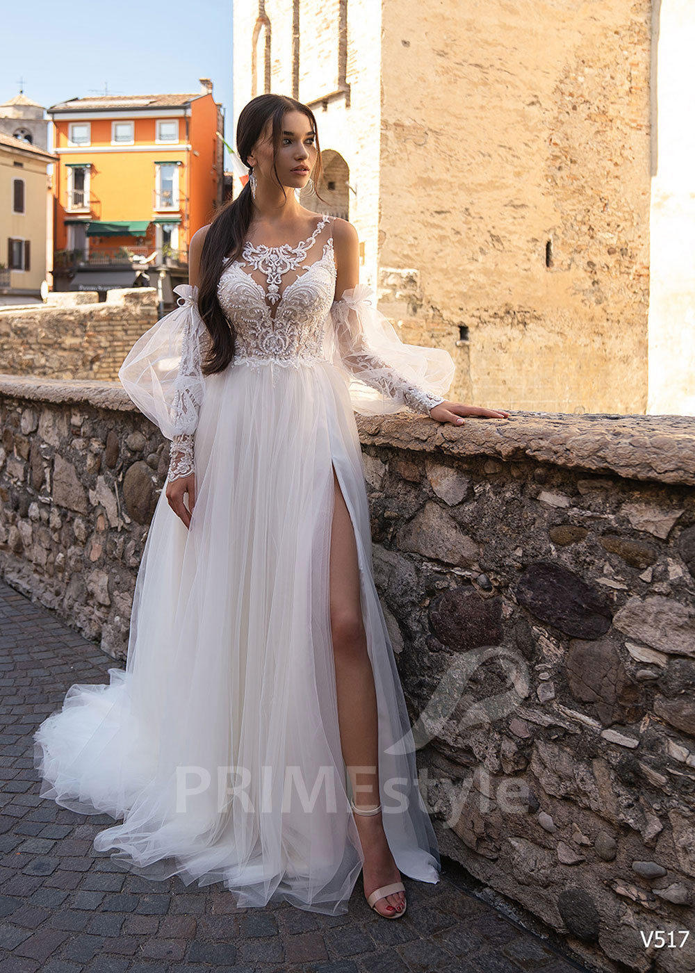 Extravagantné tylové svadobné šaty LS517