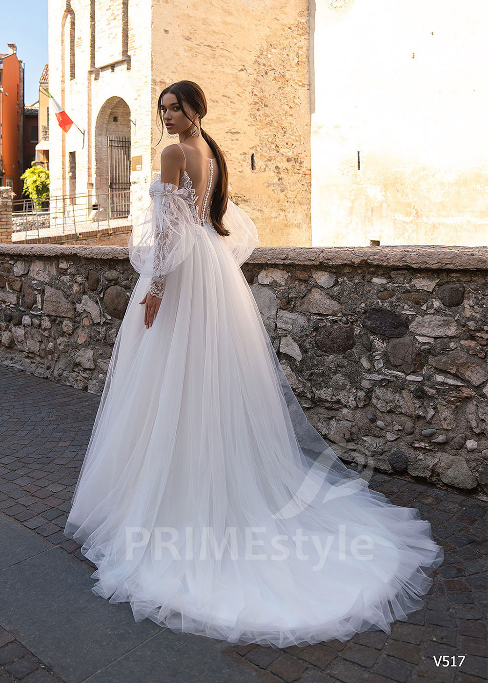 Extravagantné tylové svadobné šaty LS517