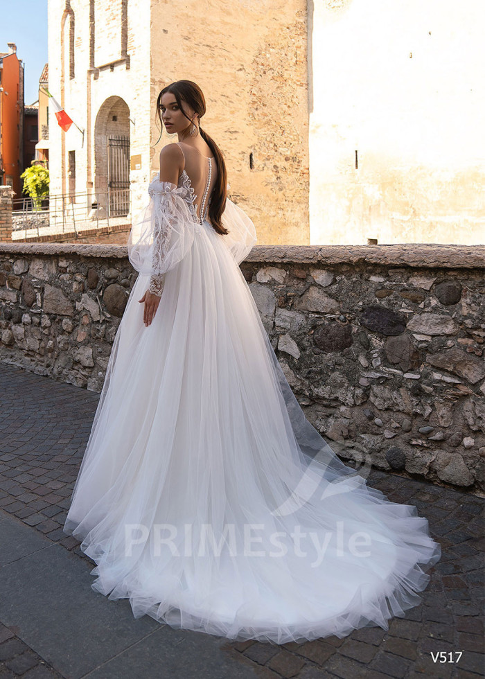 Extravagantné tylové svadobné šaty LS517