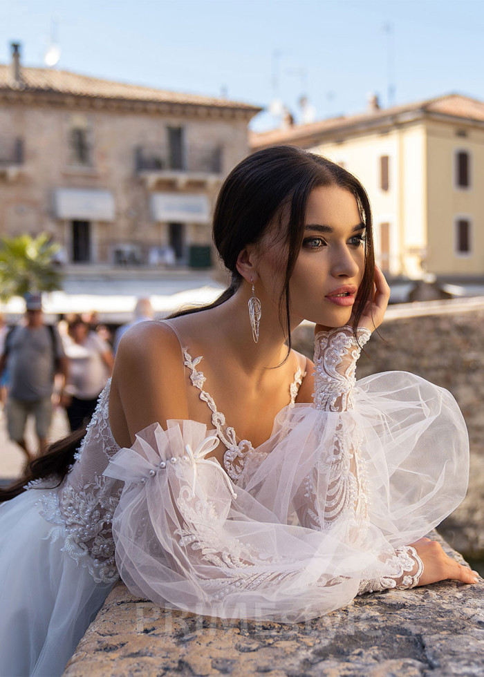 Extravagantné tylové svadobné šaty LS517