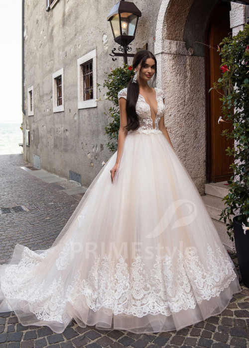 Luxusné princeznovské svadobné šaty LS521