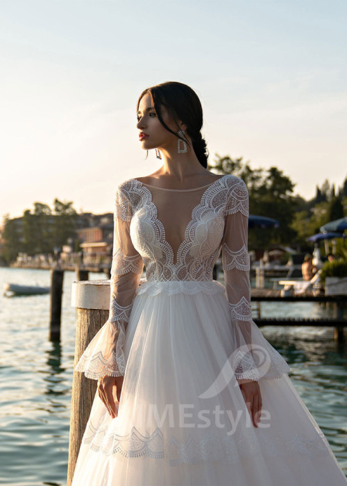 Exkluzívne romantické svadobné šaty LS527 2