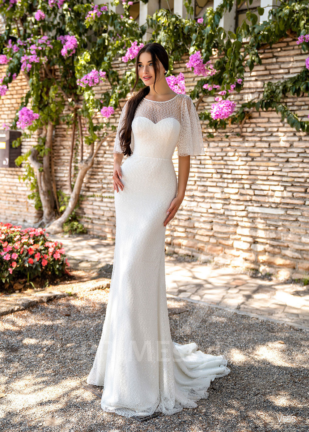 Exkluzívne úzke svadobné šaty LS535