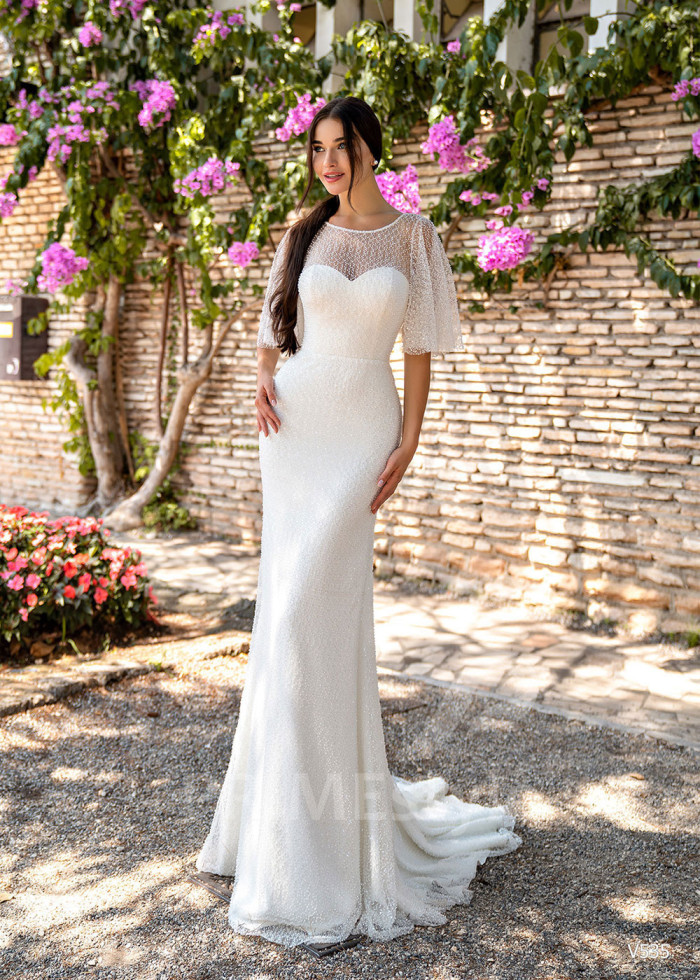 Exkluzívne úzke svadobné šaty LS535