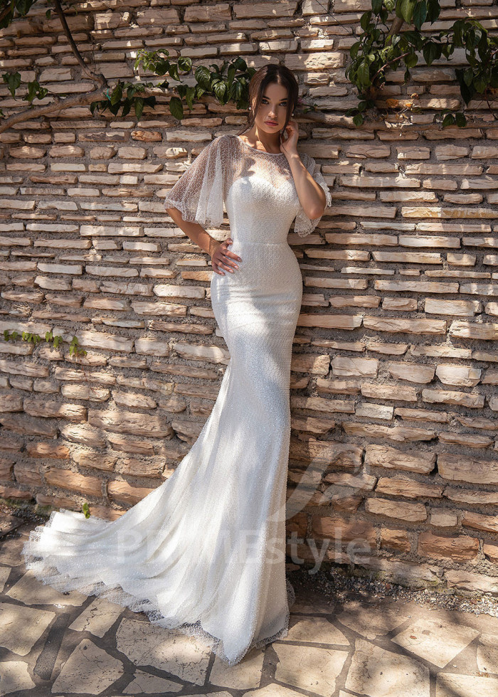 Exkluzívne úzke svadobné šaty LS535