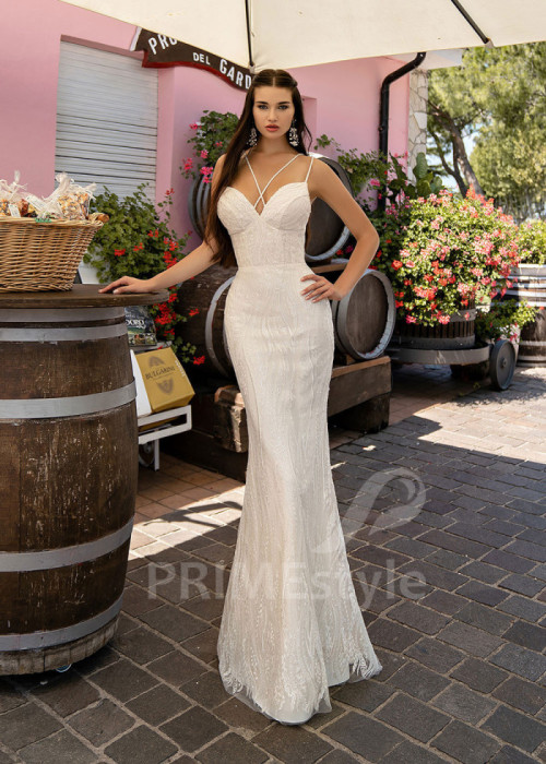 Luxusné celočipkované svadobné šaty LS537