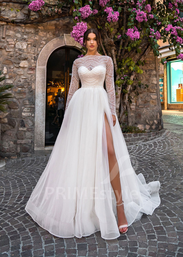 Luxusné tylové svadobné šaty LS539