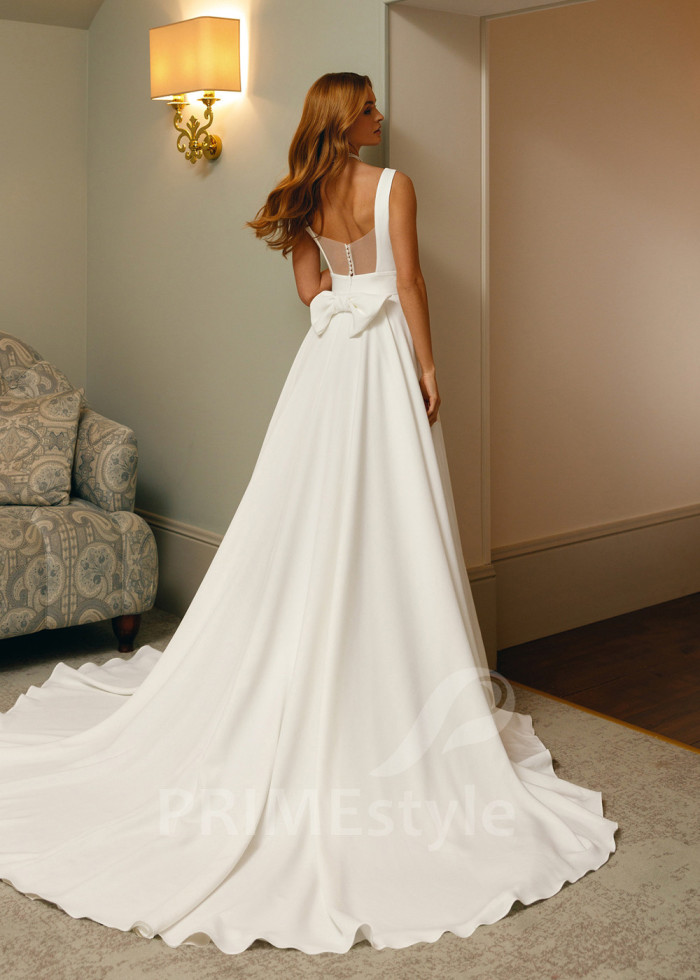 Elegantné hladké svadobné šaty Verona