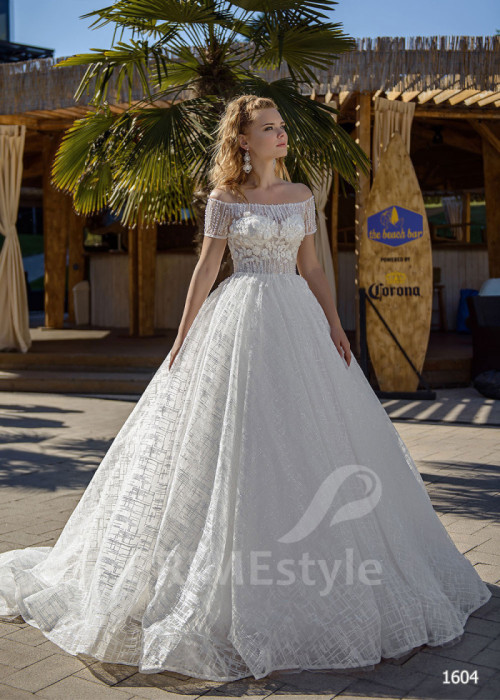 Luxusné trblietavé svadobné šaty LC1604